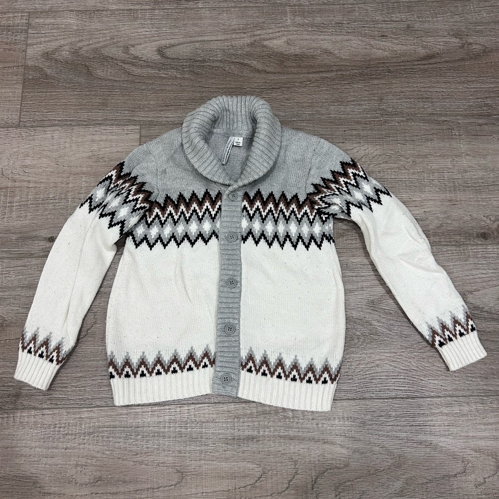 Janie and Jack Light Gray Knit Sweater